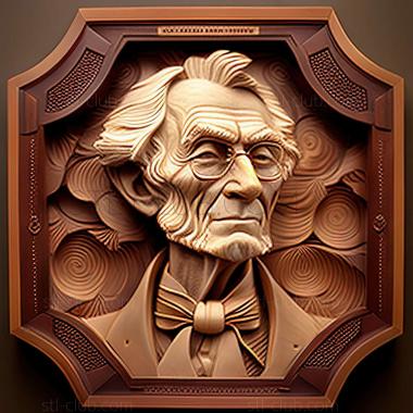 3D model Albert Gallatin Hoyt American artist (STL)